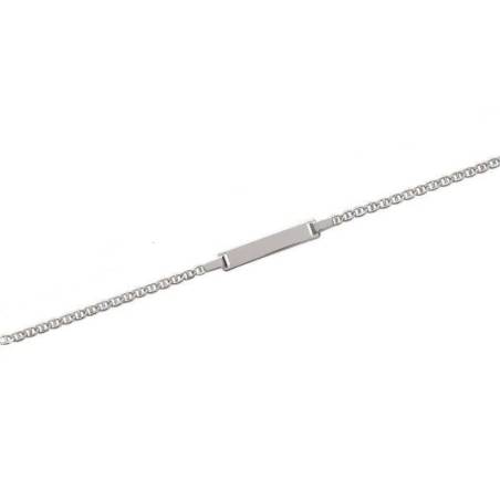 Bracelet Identité Maille Marine Personnalisable pour enfant En Argent 925 Rhodié