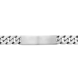 Bracelet Gourmette Gravure Identité Argent Massif Vieilli 925/000