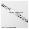 Bracelet HOMME Gravure Identité Gourmette 22 CM X 1CM  Argent Massif 925/1000