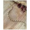 Bracelet Maille Grain de Café 21,5cm X 5mm Plaqué Or Bijou MIXTE