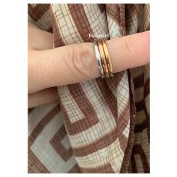 Bague Triples Assemblage Plaqué or Jaune Rose 18 CARATS et Argent 925/1000