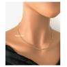 Collier Chaîne de Cou Double Mailles Différentes En Plaqué Or 18 Carats 750/000