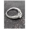 Bague Solitaire Zirconium Argent Massif 925/1000  Rhodié  Bijoux Femme NEUF