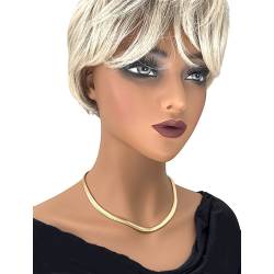 Collier Maille Serpent Souple 45CM En Plaqué Or 18 Carats