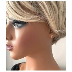 Boucles D'oreilles Petits Chats En Plaqué or 18 CARATS 750/000