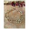 Bracelet Maillons Marine Alternés 20CM Plaqué Or 18 Carats 750/1000 Bijou MIXTE