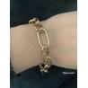 Bracelet Maillons Marine Alternés 20CM Plaqué Or 18 Carats 750/1000 Bijou MIXTE