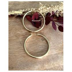 Créoles Tubes 3mm X Diamètre 4cm En Plaqué Or 18 Carats 750/000