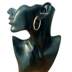 Créoles Tubes 3mm X Diamètre 4cm En Plaqué Or 18 Carats 750/000