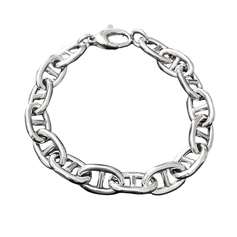 Bracelet Maille Marine 20CM Argent Massif 925/1000 Rhodié