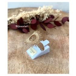 Bague Ajourée Soleil En Plaqué or 18 CARATS 750 Millièmes Tailles 50 à 68