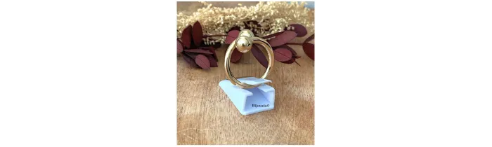 Bague Boules Style Toi & Moi En Plaqué Or 18 Carats Tailles 50 à 60