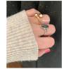 Bague Boules Style Toi & Moi En Plaqué Or 18 Carats Tailles 50 à 60