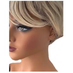 Boucles D'oreilles Puces Symbole Infini Plaqué or 18 CARATS 750/000