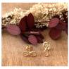 Boucles D'oreilles Puces Symbole Infini Plaqué or 18 CARATS 750/000