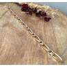 Bracelet Large Figaro 7MM x 21CM Plaqué or 18 Carats Bijoux Homme