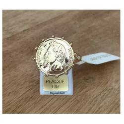 Bague pièce Louis d'or Plaqué Or Tailles 50-52-54-56-58-60
