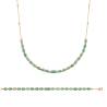 Collier Pierres Fines Véritable Quartzite Vert En Plaqué or 18 Carats 750/000