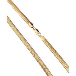 Collier Maille Serpent Souple 45CM En Plaqué Or 18 Carats