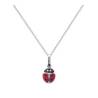 Collier Chaîne + Pendentif Coccinelle En Argent Massif 925/000 Bijoux Enfant