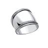 Bague Large Motifs Striés Argent Massif Vieilli 925/1000 Bijoux Mixte