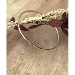 Bracelet Jonc Rigide Plaqué Or 18 Carats Diamètre 6,2cm x 2mm