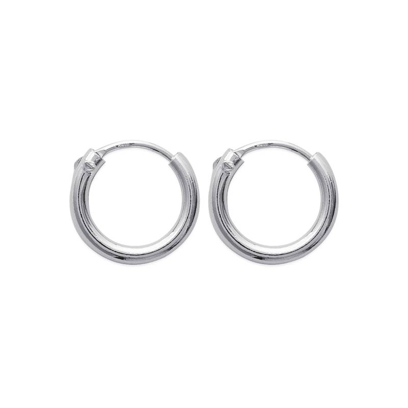 Boucles D'oreilles Petites Créoles Diamètre 1,2CM Argent 925/1000 MIXTE