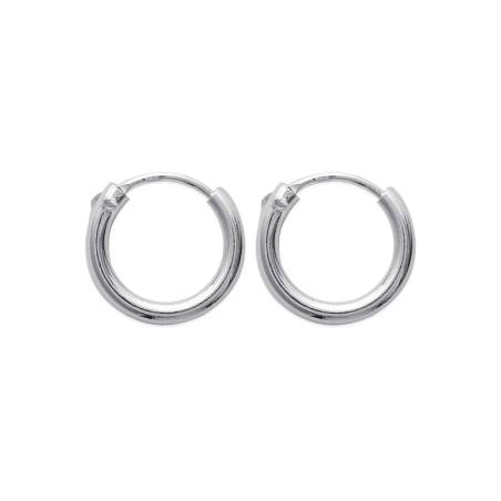 Boucles D'oreilles Petites Créoles Diamètre 1,2CM Argent 925/1000 MIXTE