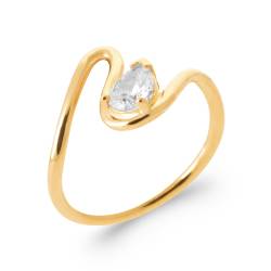 Bague Solitaire Goutte de...