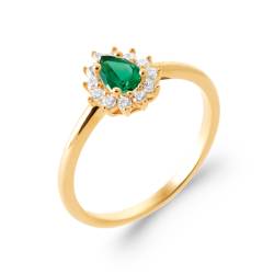 Bague Marquise Cristal Vert...