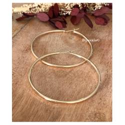 Créoles Diamètre 5cm Plaqué Or 18 CARATS 750/1000