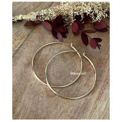 Créoles Diamètre 5cm Plaqué Or 18 CARATS 750/1000