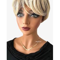 Collier Maille Miroir 45CM Plaqué Or 18 Carats 750/1000