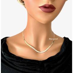 Collier Maille Miroir 45CM Plaqué Or 18 Carats 750/1000