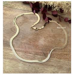 Collier Maille Miroir 45CM Plaqué Or 18 Carats 750/1000