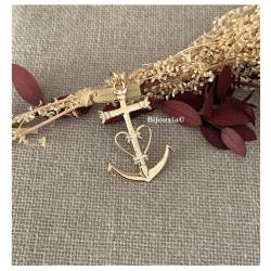 Pendentif Croix de Camargue En Plaqué Or 18 Carats 750/000 Bijoux