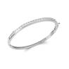 Bracelet Jonc contour Zirconium Ouvrable Argent Massif 925/1000 Bijoux Femme
