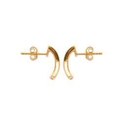 Boucle D'oreilles Croisées Oxyde De Zirconium Plaqué Or 18 carats
