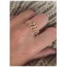 Bague Feuille De Laurier Zirconium Plaqué or 18 CARATS BIJOUX Tailles AUX CHOIX