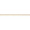 Chaîne Maille forçat Réglable 40cm/45cm x 1.60mm Plaqué Or 18 CARATS 750/000