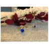 Boucles D'oreilles Puces Cz Saphir 4MM Plaqué Or 18 carats