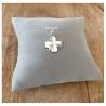 Pendentif Trèfle 4 Feuilles Porte Bonheur En Argent Massif 925/000