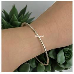 Bracelet Jonc Diamètre 6,2cm x 2mm Argent Massif 925/1000