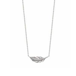 Collier Tendance "PLUME" Argent Massif Rhodié 925/1000 ZIRCONIUM