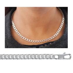 Chaîne 50 CM x 6MM Maille Gourmette Argent Massif 925/1000