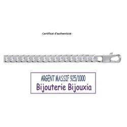 Chaîne 50 CM x 6MM Maille Gourmette Argent Massif 925/1000