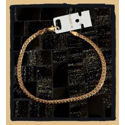 Bracelet fin maille anglaise En Plaqué Or 18 Carats 750/1000