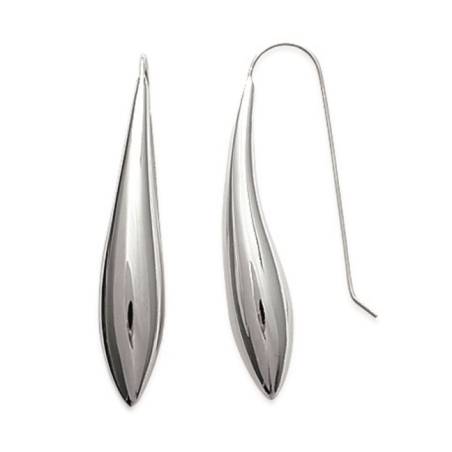 Boucles D'oreilles goutte D'eau Argent Massif 925/1000 Rhodié