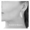 Boucles D'oreilles goutte D'eau Argent Massif 925/1000 Rhodié