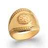 Bague Royale Chevalière Bombée Plaqué or 18 carats Bijou T50 à 60